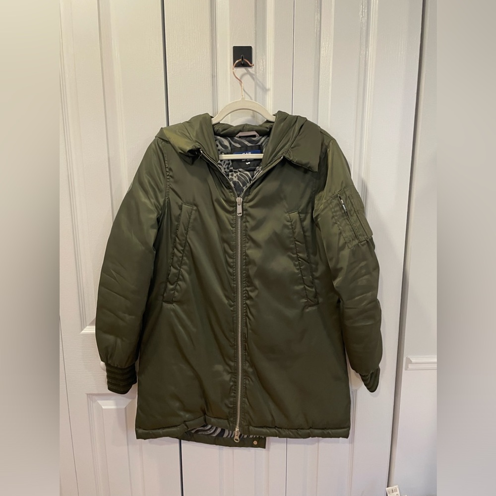 long green winter puffer coat